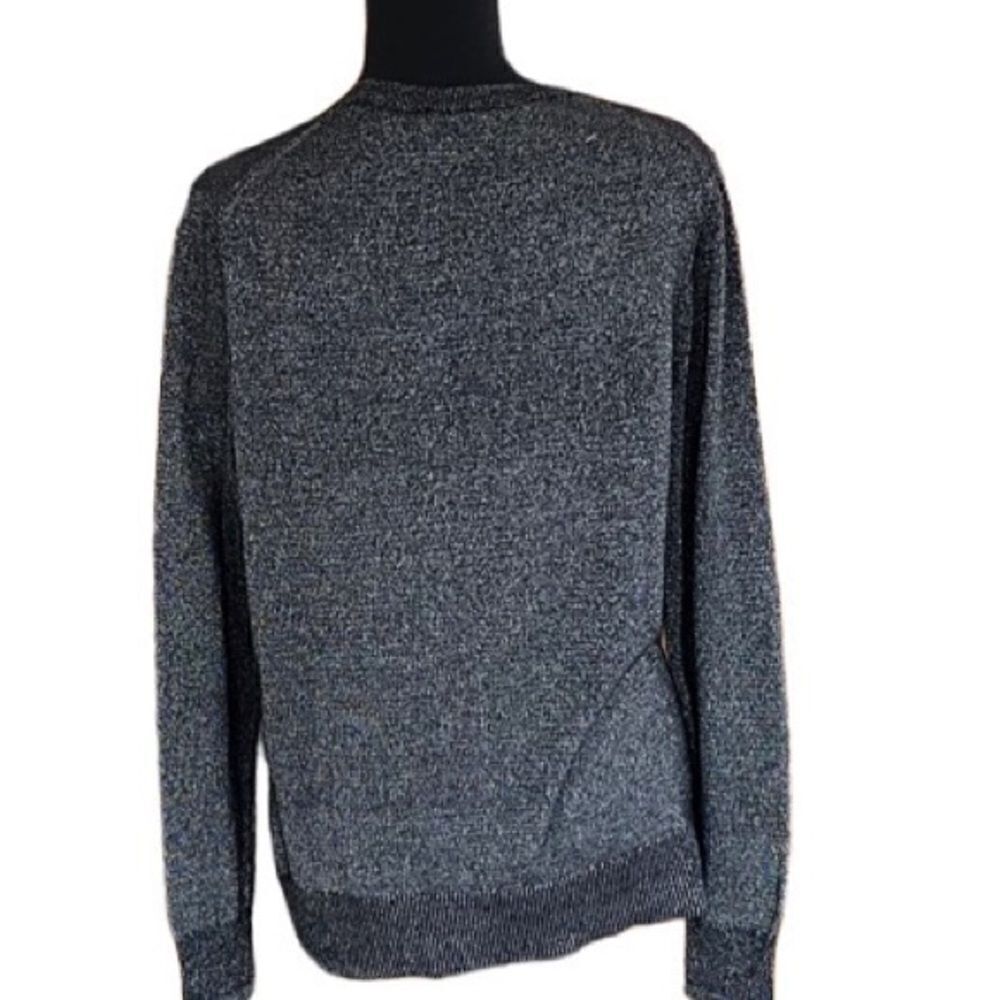 GAP black/silver metallic button front cardigan, size L - Picture 2 of 6